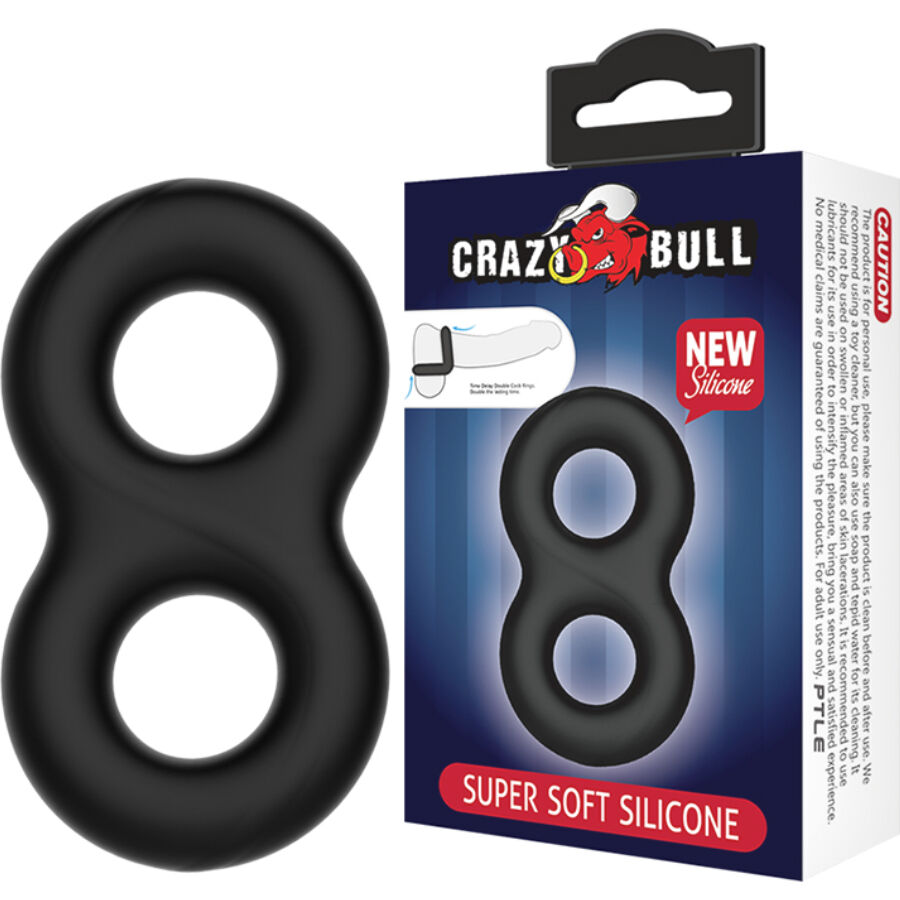 Anello in silicone doppio infinito di Crazy Bull