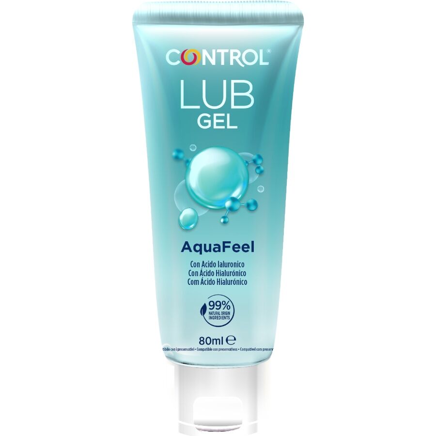 Lubrificante Aquafeel con acido ialuronico 80 ml di Control
