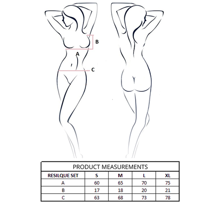 Reggiseno Resilque e perizoma bianco L/XL di Passion, immagine 4
