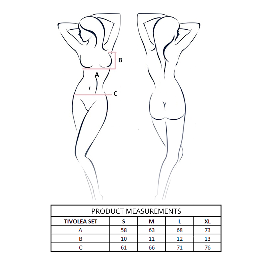 Reggiseno Tivolea e perizoma misty rose S/M di Passion, immagine 4