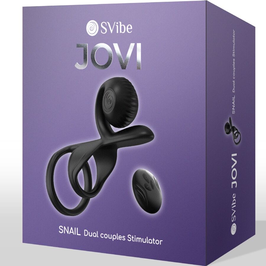 Ovetto vibrante Jovi Couples ring telecomando nero di Snail Vibe, immagine 8