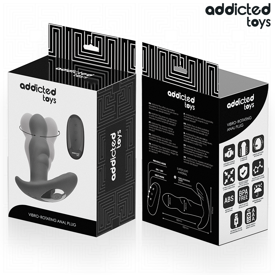 Ovetto vibrante tappo anale rotante e vibrante con telecomando di Addicted Toys, immagine 3