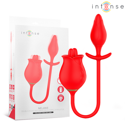 Stimolatore doppio per clitoride con lingua a Zigzag Melanie di Intense