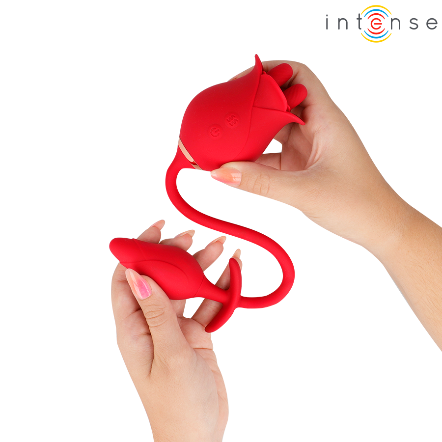 Stimolatore doppio per clitoride con lingua a Zigzag Melanie di Intense, immagine 4