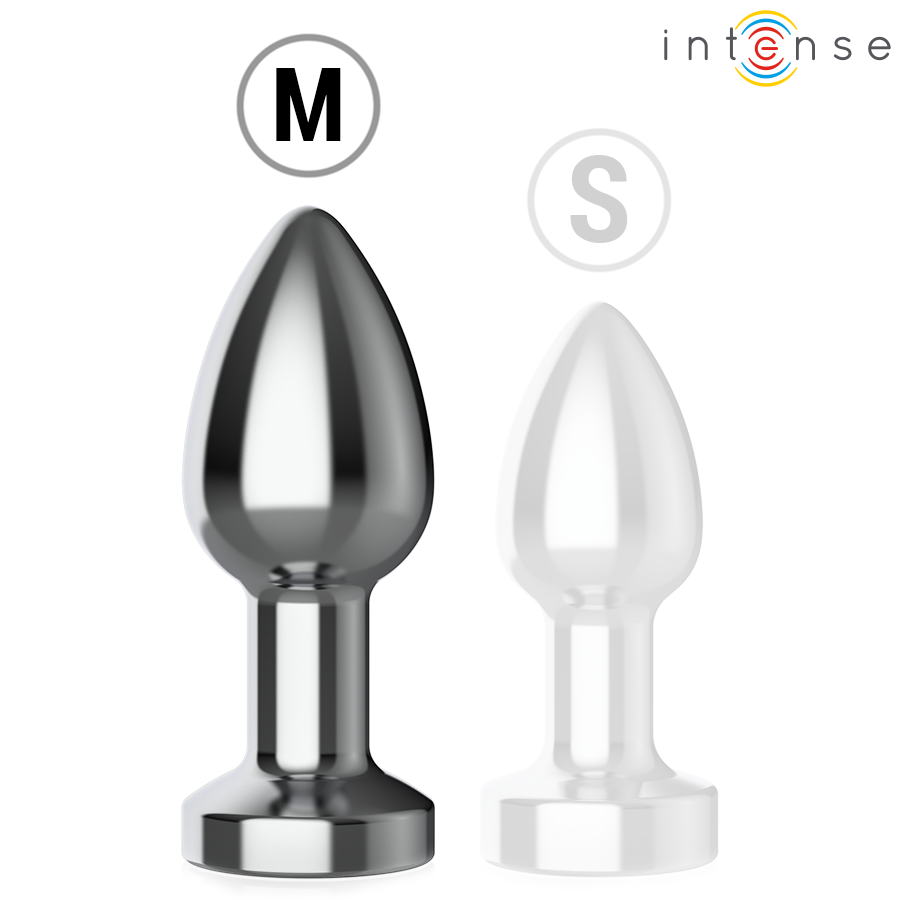 Plug anale vibrante in metallo con luci LED e telecomando - taglia M di Intense, immagine 7