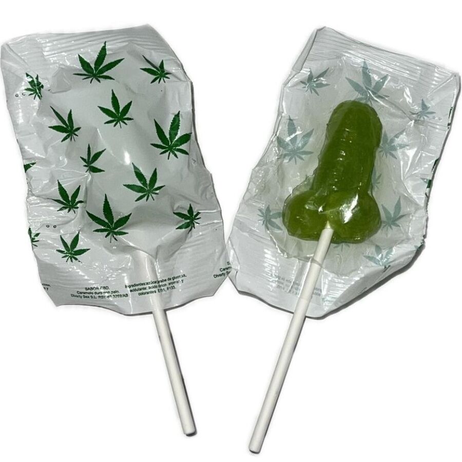 Lecca-lecca 1 pene aroma cannabis di Diablo Goloso