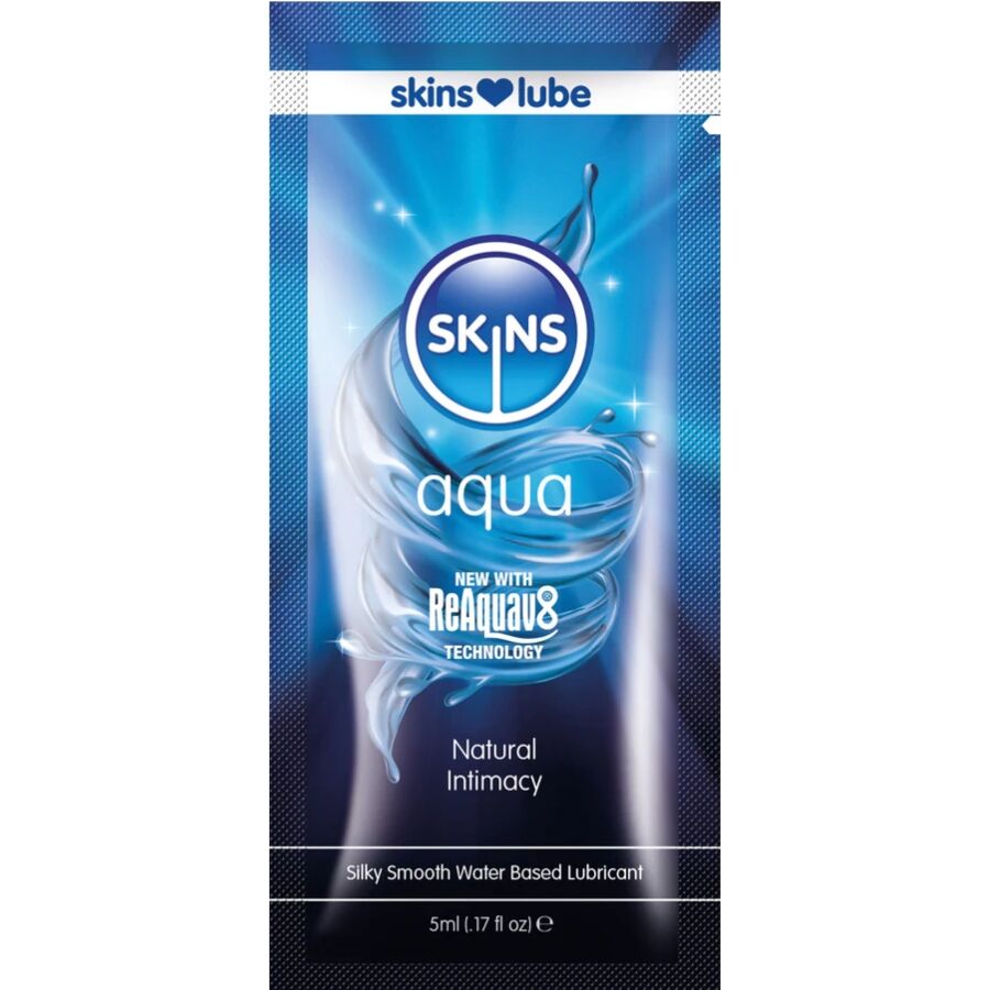 Lubrificante a base Aqua D'acqua monodose 5 ml di Skins