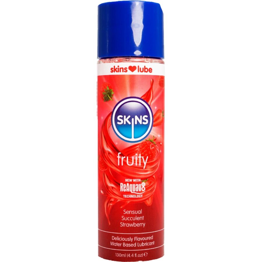 Lubrificante fruttato a base D'acqua fragola 130 ml di Skins