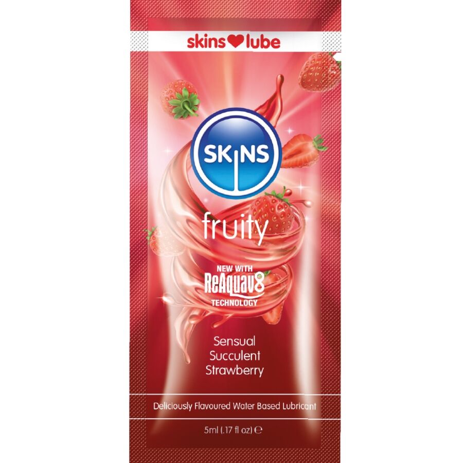 Lubrificante fruttato a base D'acqua fragola monodose 5 ml di Skins