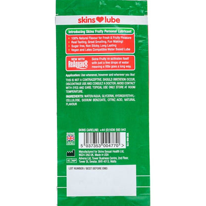 Lubrificante fruttato a base D'acqua anguria monodose 5 ml di Skins, immagine 2