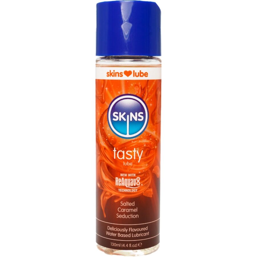Lubrificante gustoso a base D'acqua caramello Salato 130 ml di Skins