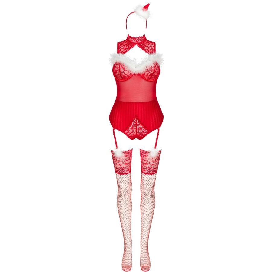 Body Limpid Snowflakes e calze e cerchietto natalizio S/M di Livco Corsetti Fashion, immagine 3