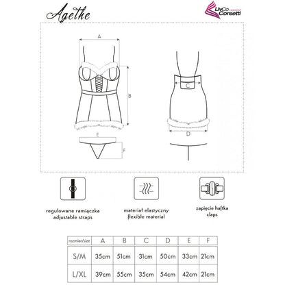 Chemise Agethe e perizoma e cappello di natale L/XL di Livco Corsetti Fashion, immagine 6