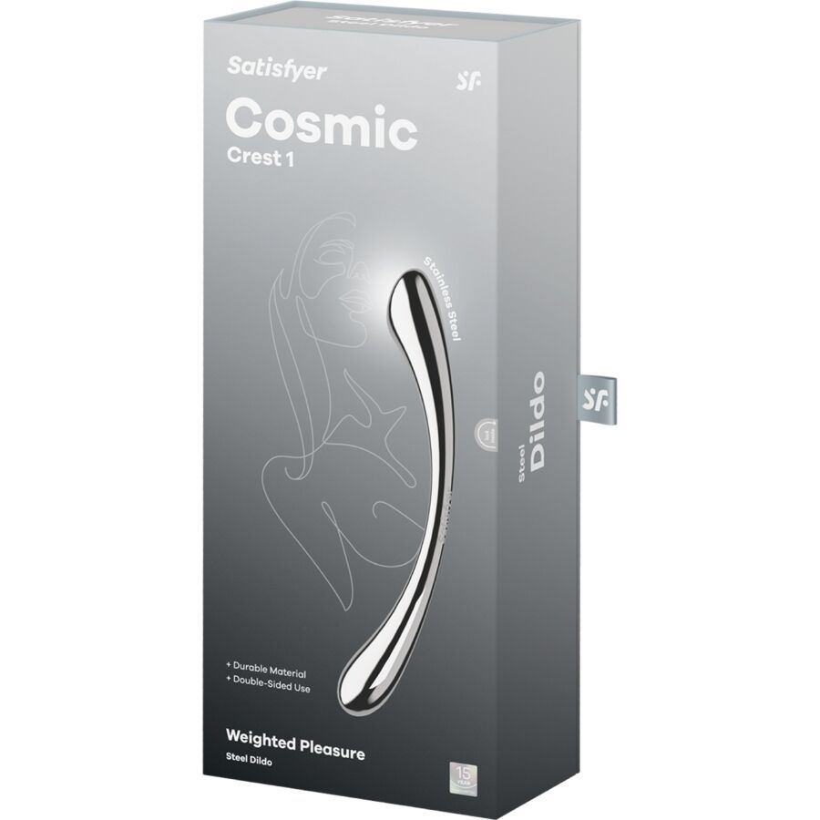 Dildo a doppia estremità in acciaio Inox Cosmic Crest 1 di Satisfyer, immagine 5