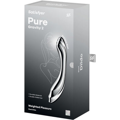 Dildo a doppia estremità in acciaio Inox pure Gravity 2 di Satisfyer, immagine 5