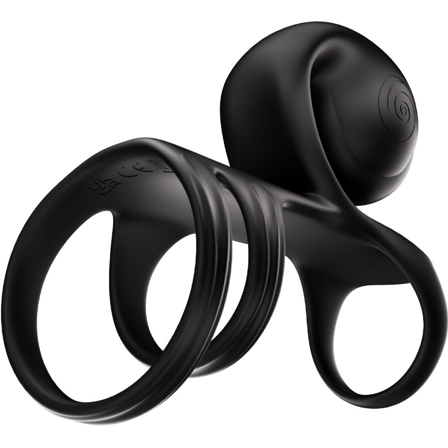 Ovetto vibrante Jovi Arc Couple ring telecomando nero di Snail Vibe, immagine 4