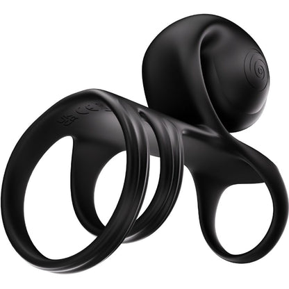 Ovetto vibrante Jovi Arc Couple ring telecomando nero di Snail Vibe, immagine 4