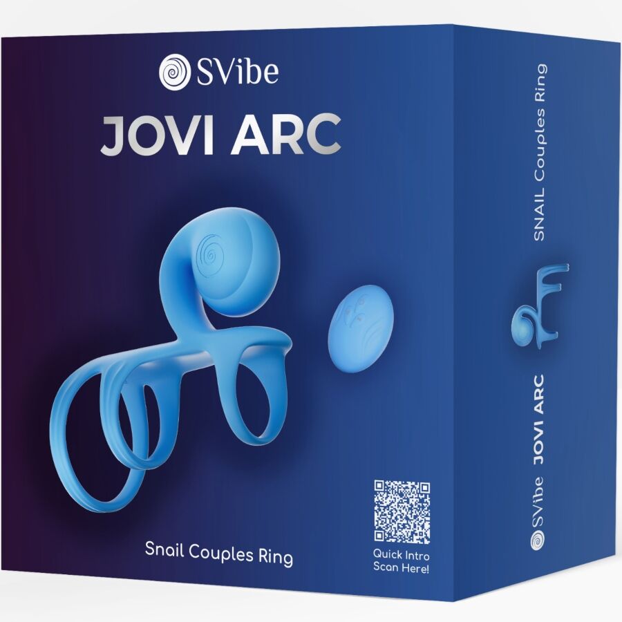 Ovetto vibrante Jovi Arc Couple ring telecomando blu di Snail Vibe, immagine 8