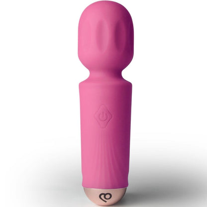 Massaggiatore wand mini ricaricabile 16 funzioni rosa peonia di Rocks-Off, immagine 2