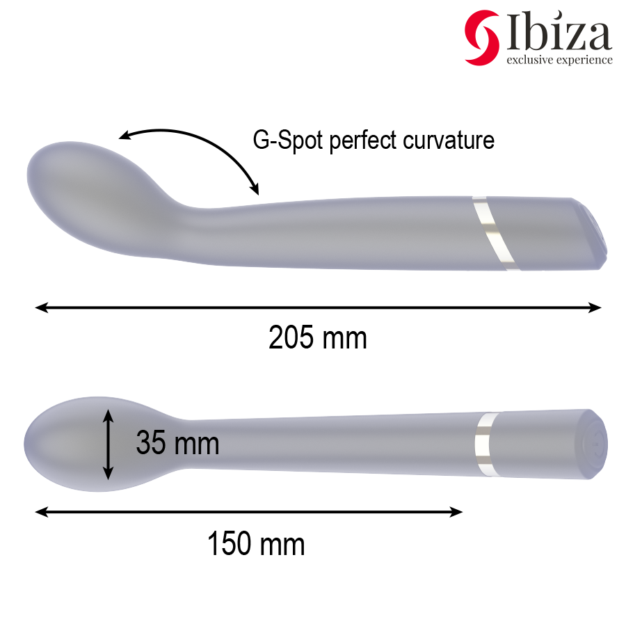 Vibratore punto g 10 vibrazioni ricaricabile di Ibiza, immagine 5