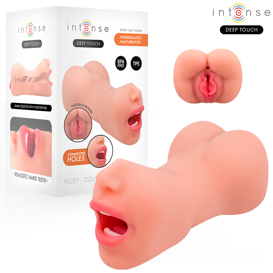 Masturbatore Riley a doppia bocca e vagina di Intense Deep Touch