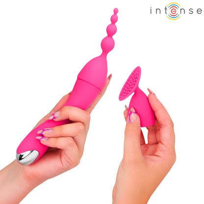Vibratore Cher con 20 modalità e testine intercambiabili di Intense, immagine 5
