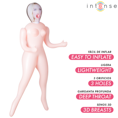Masturbatore maschile bambola gonfiabile Ingrid con tre orifizi di Intense Dolls, immagine 2