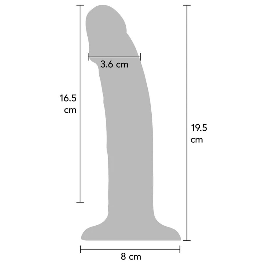 Dildo vibrante in silicone realistico trasparente 19,5 cm di Get Real, immagine 3