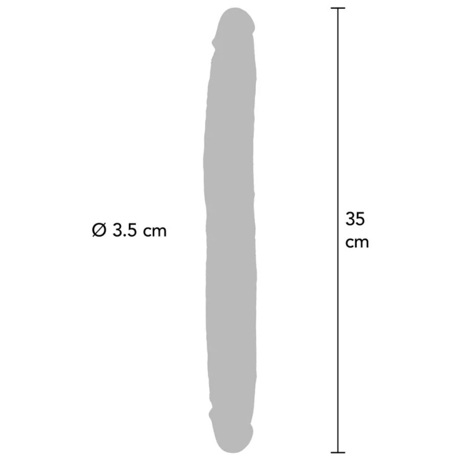 Dildo in silicone a doppia estremità caramello 35 cm di Get Real, immagine 3