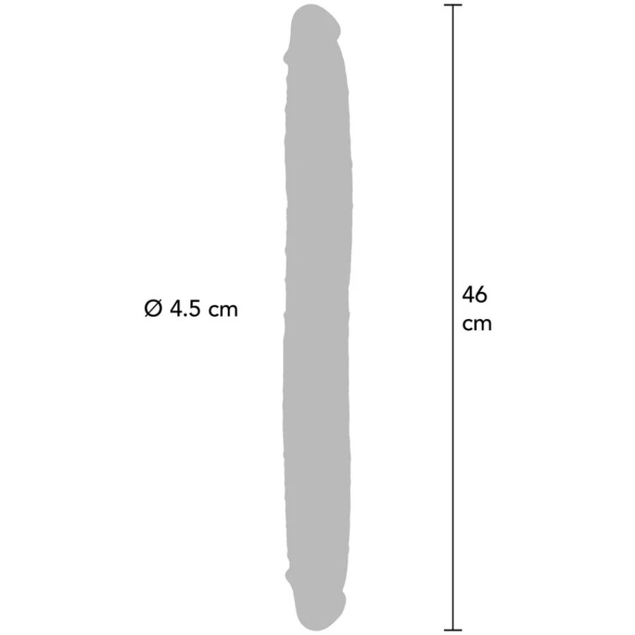 Dildo in silicone a doppia estremità caramello 46 cm di Get Real, immagine 3
