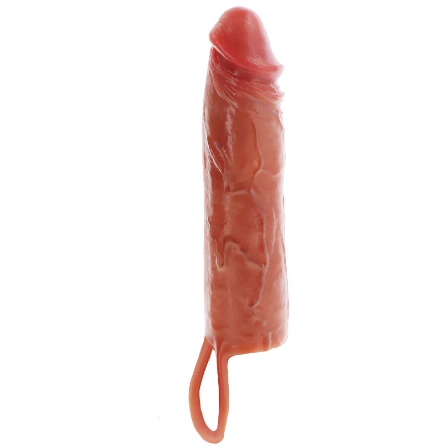 Guaina per pene in silicone Hydrated skin caramello 20 cm di Get Real
