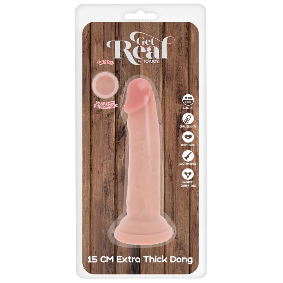 Dong deluxe in tpe a doppia densità 15 cm di Get Real, immagine 5