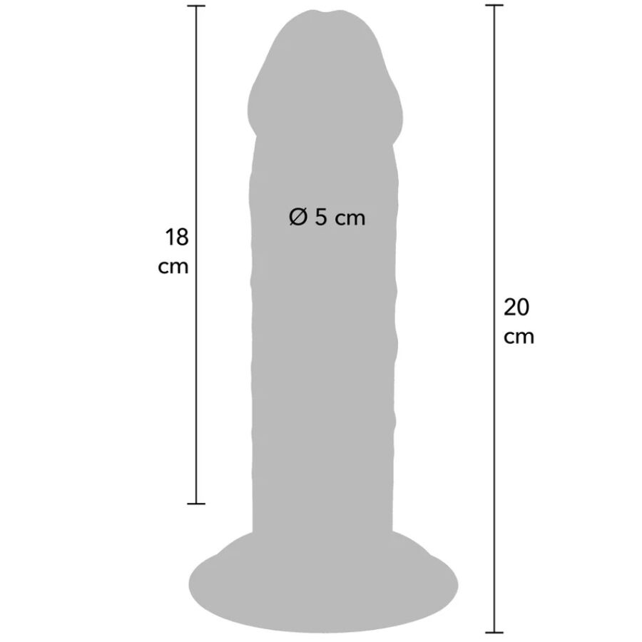 Dong deluxe in tpe a doppia densità 20 cm di Get Real, immagine 4