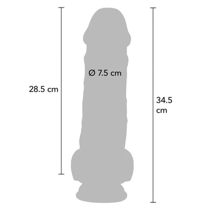 Pene realistico deluxe con testicoli extra spessi 34,5 cm di Get Real, immagine 4