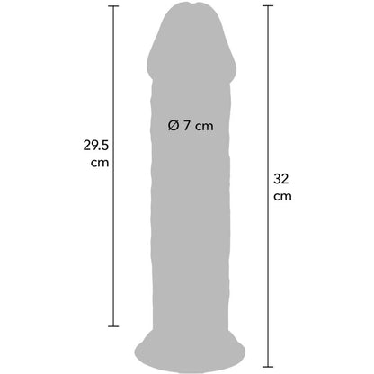 Dong deluxe in tpe a doppia densità 32 cm di Get Real, immagine 4