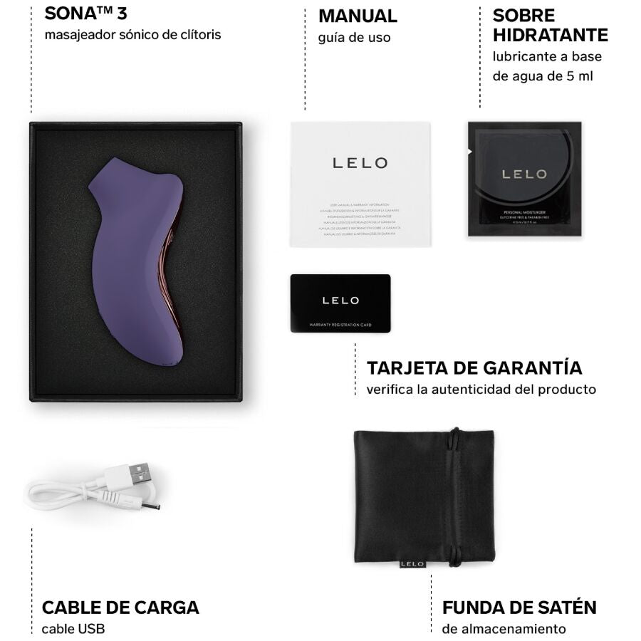 Massaggiatore clitorideo Sona 3 sonico cyber purple di Lelo, immagine 5