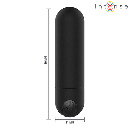 Proiettile vibrante Karen mini ricaricabile nero di Intense, immagine 6