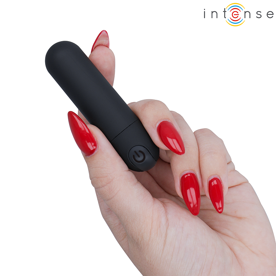 Proiettile vibrante Karen mini ricaricabile nero di Intense, immagine 3