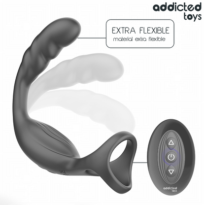 Anello per il pene prostatico doppio con telecomando di Addicted Toys, immagine 3