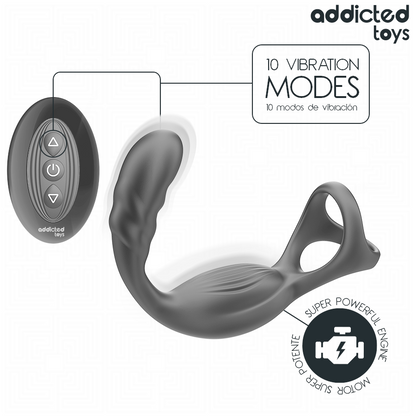 Anello per il pene prostatico doppio con telecomando di Addicted Toys, immagine 6