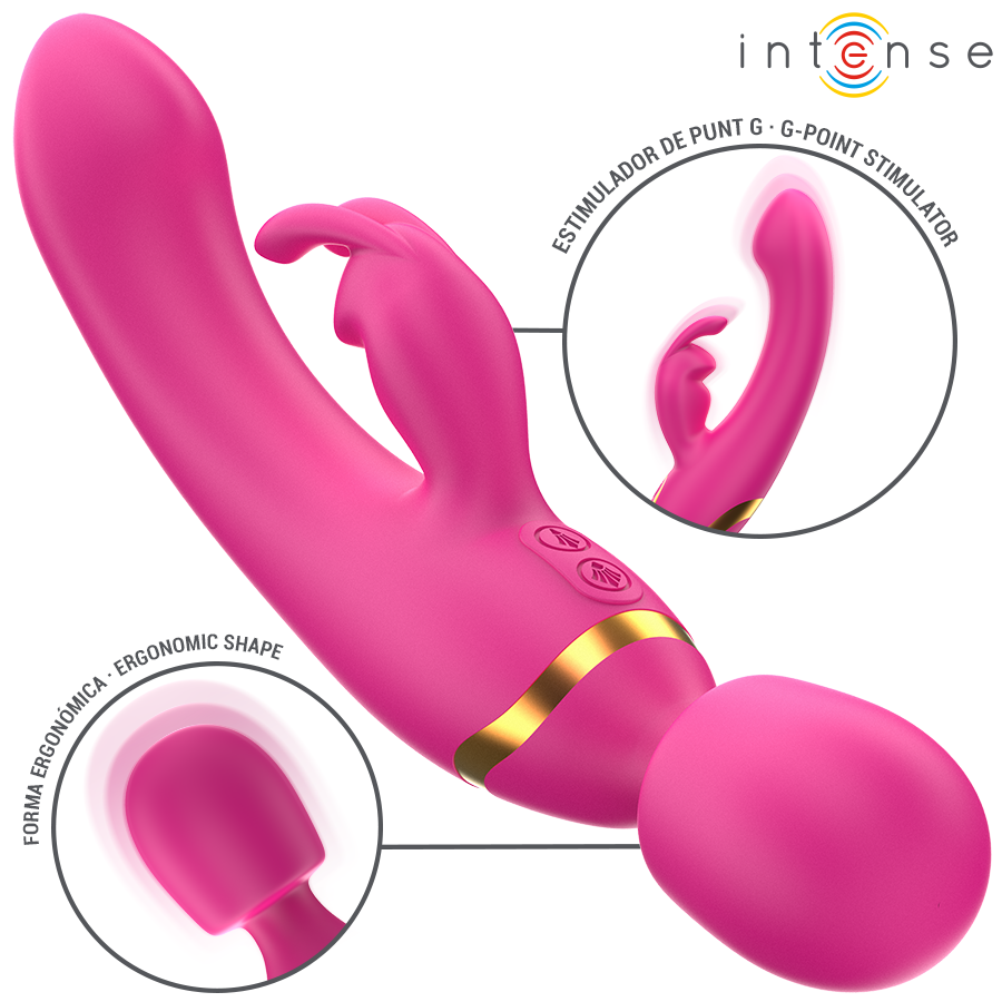 Vibratore Winona doppio coniglio e bacchetta di Intense, immagine 3