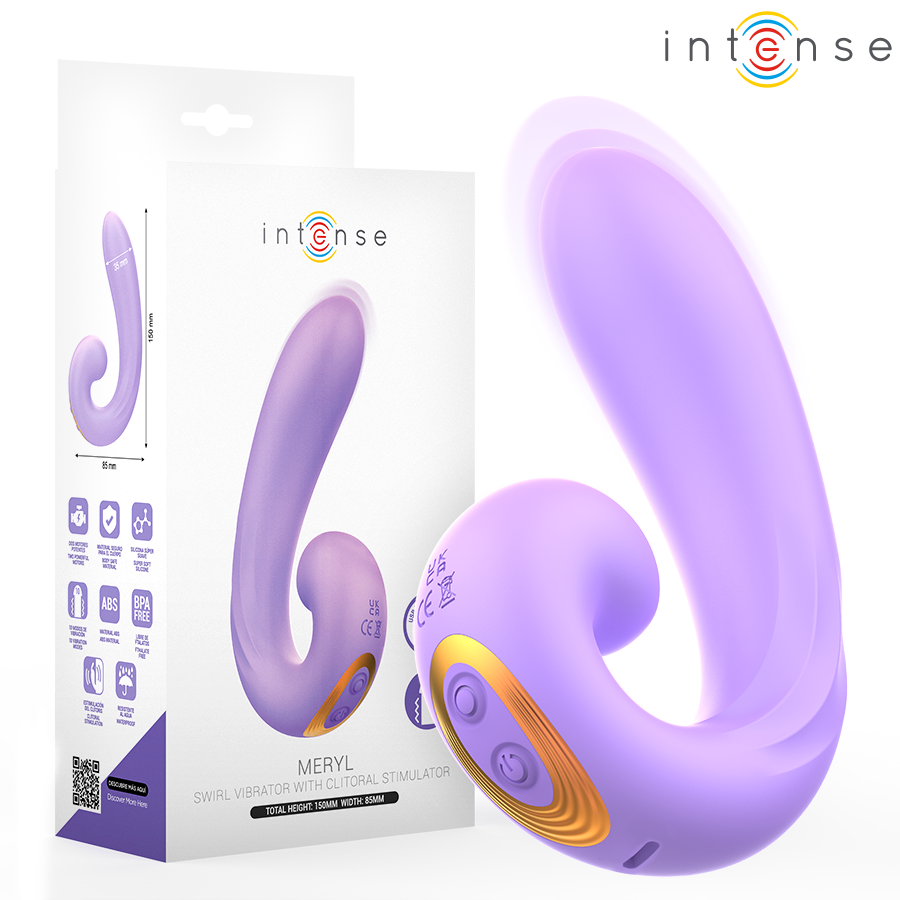 Stimolatore clitorideo a doppia vibrazione Meryl di Intense
