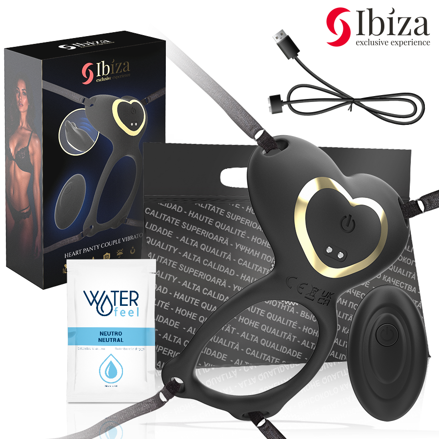 Vibratore di coppia con telecomando a cuore di Ibiza