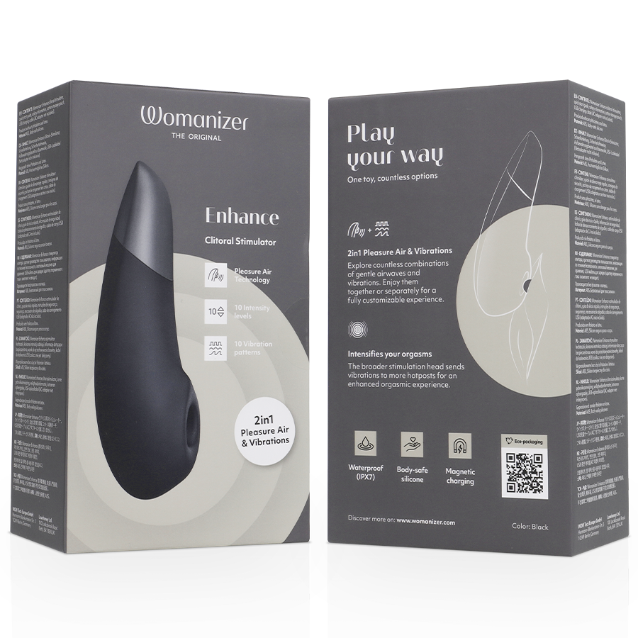 Stimolatore clitorideo Enhance nero di Womanizer, immagine 7