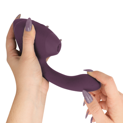 Stimolatore doppio Duo next clitorideo e punto g viola scuro di Womanizer, immagine 4