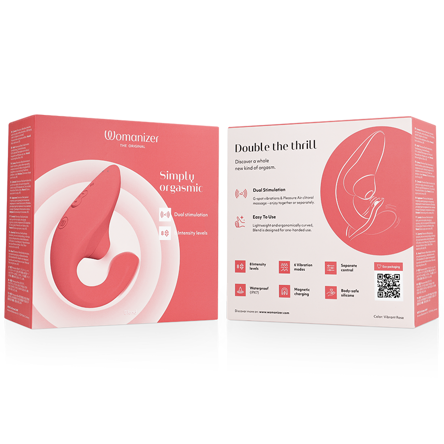 Vibratore stimolatore coniglio Blend Vibrant rose di Womanizer, immagine 7