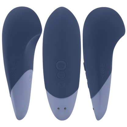 Vibe Lay-on vibratore silenzioso blu scuro di Womanizer, immagine 2