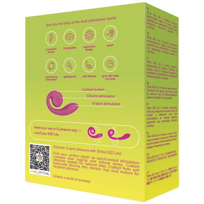 Vibratore rosa gizi lite doppio punto g e clitorideo di Snail Vibe, immagine 5