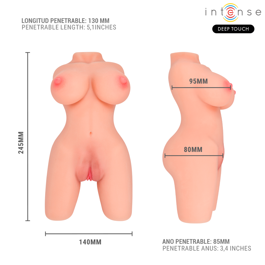 Jesse torso doppia vagina e masturbatore ano di Intense Deep Touch, immagine 6
