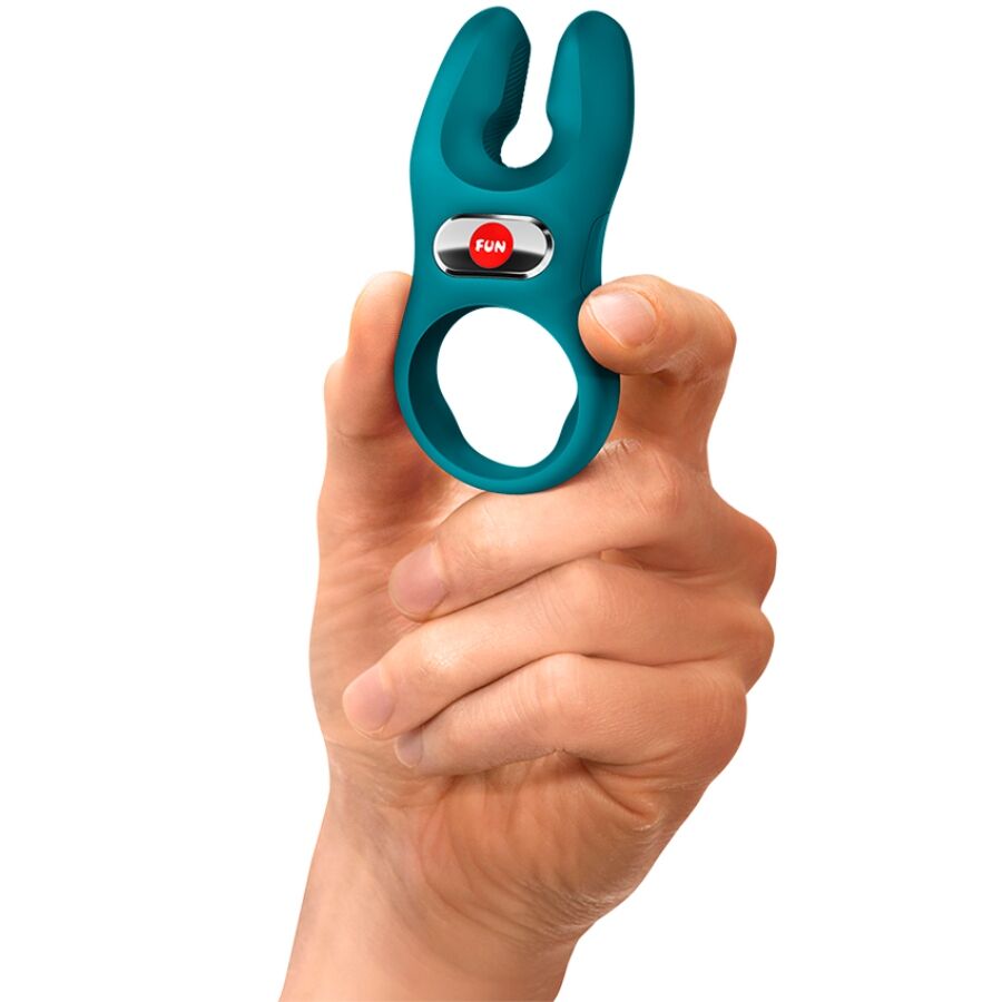 Anello vibrante per il pene Nos pro verde bottiglia di Fun Factory, immagine 6
